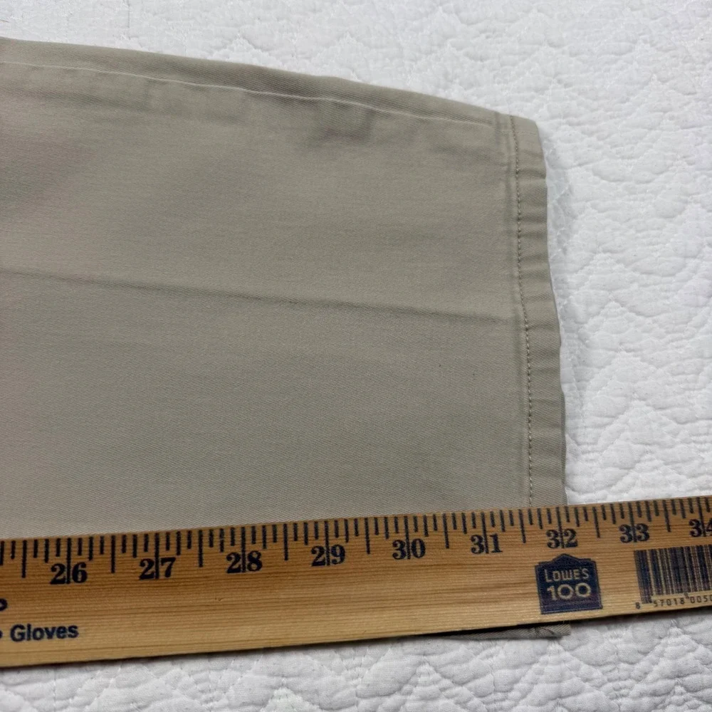 J. Hilburn Men Pants 41x32 Custom 5-Pocket Chino Twill Khaki Tan EUC